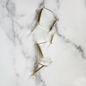 Plate hanger 2 piece bundle golden stainless steel U-Type small bracket holder